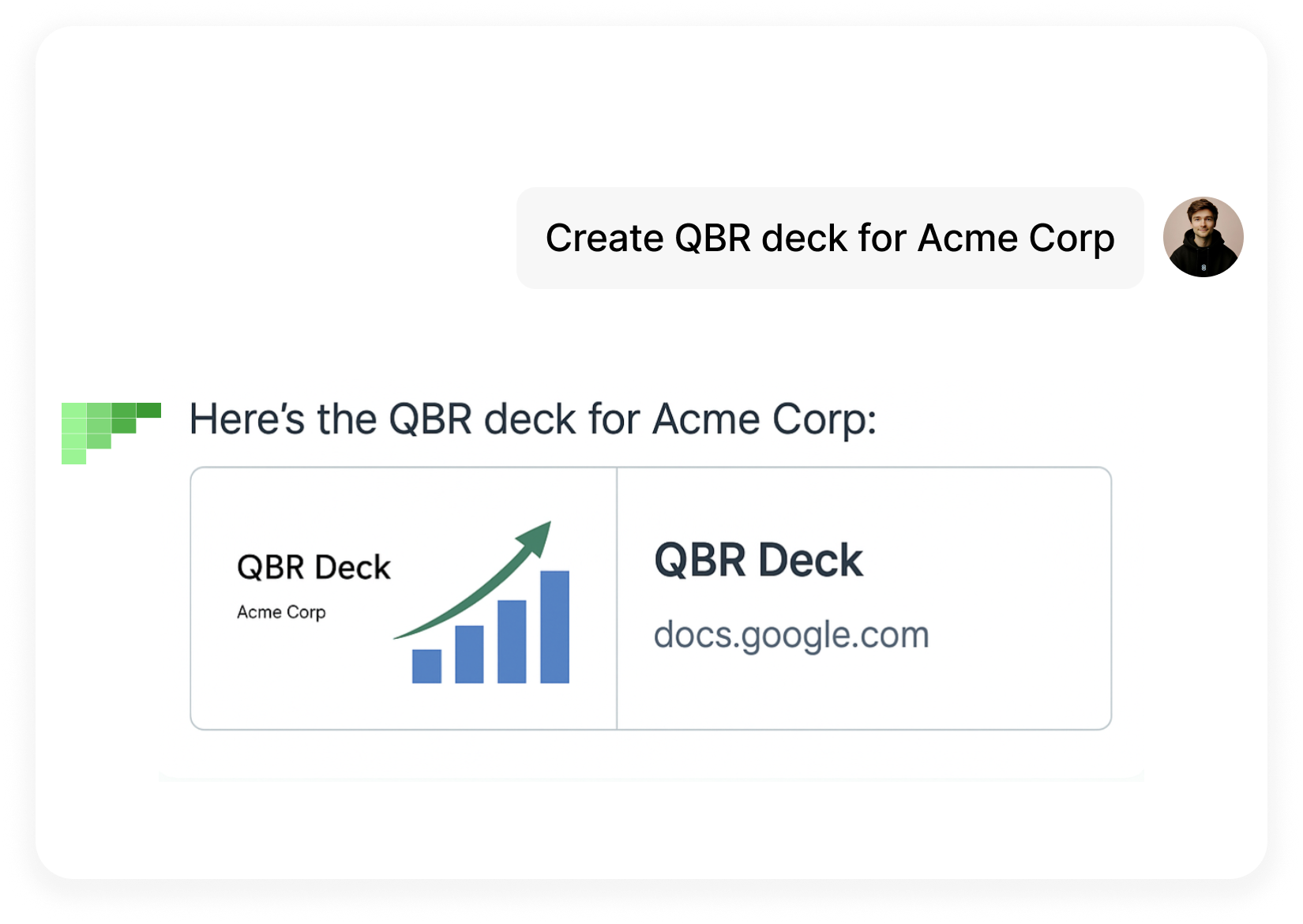 AI assistant chat interface for customer data insights